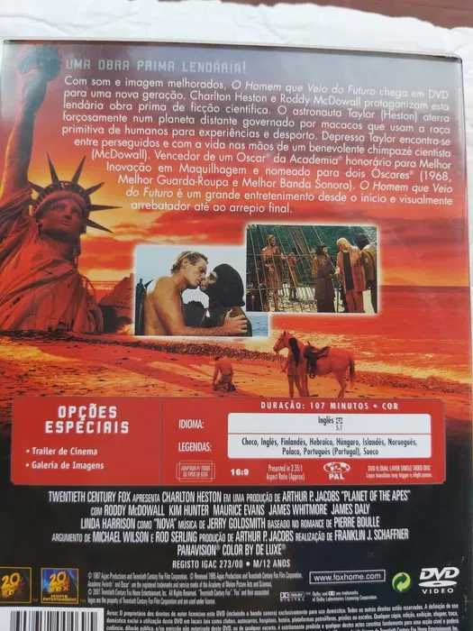 DVD Sci-Fi "O Homem que veio do Futuro / O PLANETA DOS MACACOS"