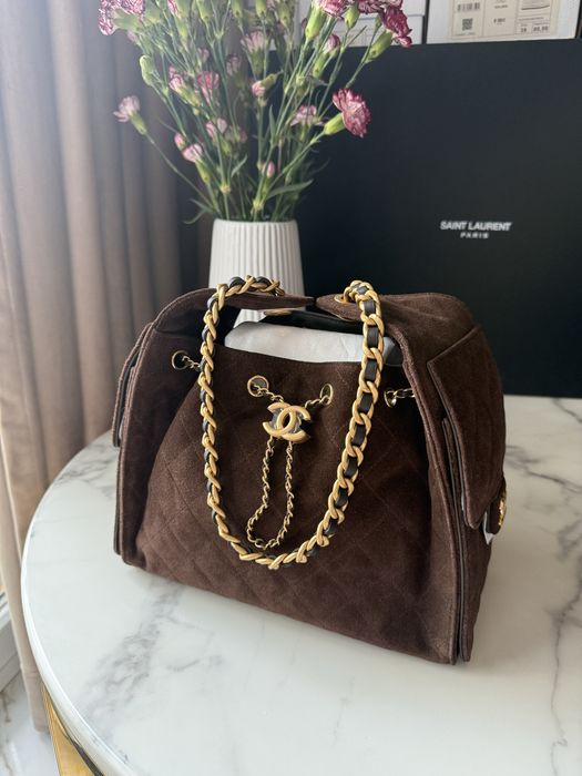 Torebka Chanel S25 Brown Suede
