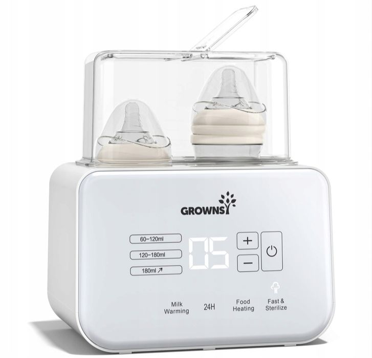 GROWNSY Podgrzewacz Do Butelek Dla Niemowląt Sterylizator 8w1 LCD BPA