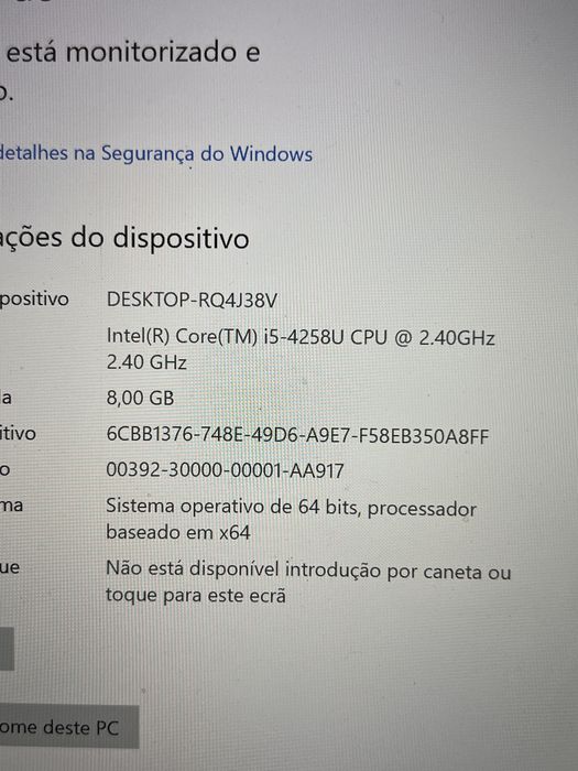 Apple Macbook Pro 2014 (Core i5, 13-inch, 8GB, SSD 256GB) - Sistema Windows 10