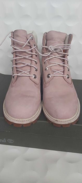 Uzywane botki trapery TIMBERLAND różowe 39.5 skórzabe