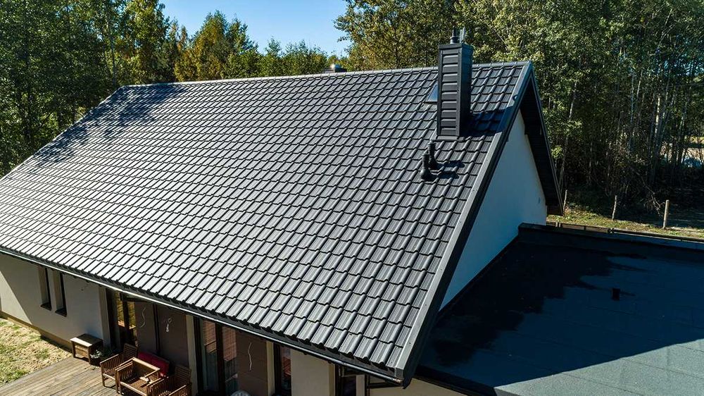Blacha blachodachówka modułowa RETTO 7016 antracyt dostępna wysyłka