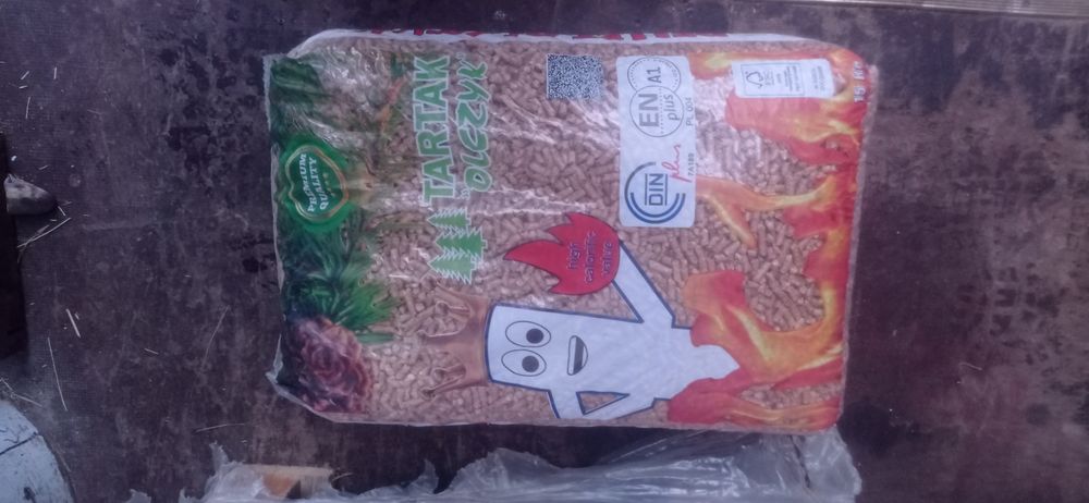 Pellet drzewny OLCZYK certyfikaty A1 EN PLUS w workach 15kg