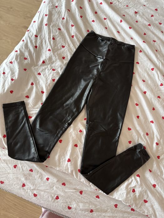 Лосіни з екошкіри чорні