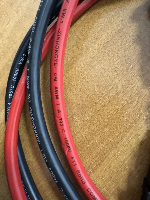 AWG 4 Силіконові кабелі до инвертора та акумулятора Deye