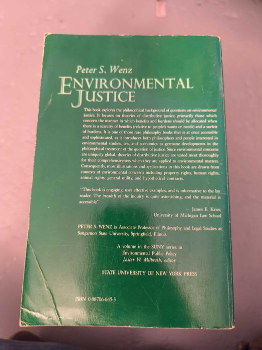 Peter S. Wenz — Environmental Justice
