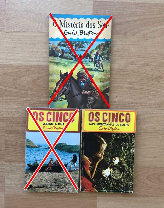 Livros antigos Enigmas todos tempos Enid Blyton Os Cinco