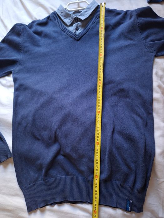 Sweter męski M, Cropp, z kołnierzykiem, granat