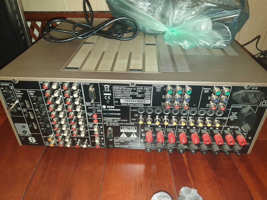 Японський AV-Ресивер / Підсилювач / Усилитель Денон Denon AVR-2807 (7.1, 500W) + Оригінальний пульт, всі кабелі та доки, Стан ідеал - Торг!