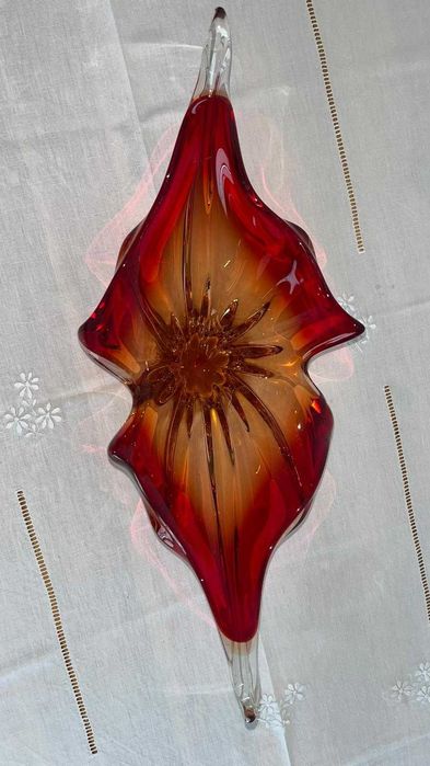 Centro mesa cristal murano. Agora com Desconto
