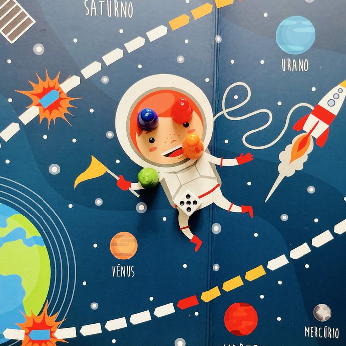 Jogo Infantil 2 em 1: Jogo do Ganso + Viagem ao Espaço (Novo)
