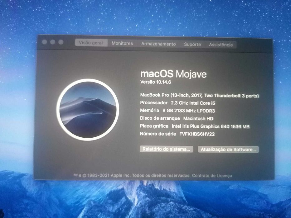 MacBook Pro 13” 2017 | Intel i5 | 8GB RAM | Bom estado