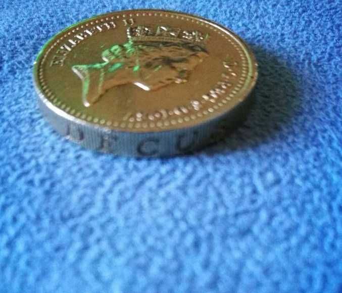 Moeda de 1 libra 1987 (English Oak) NÃO É OURO