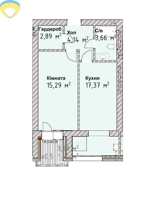 Продам 1-кімнатну кв-ру в ЖК «Чайка Люкс» на Сахарова