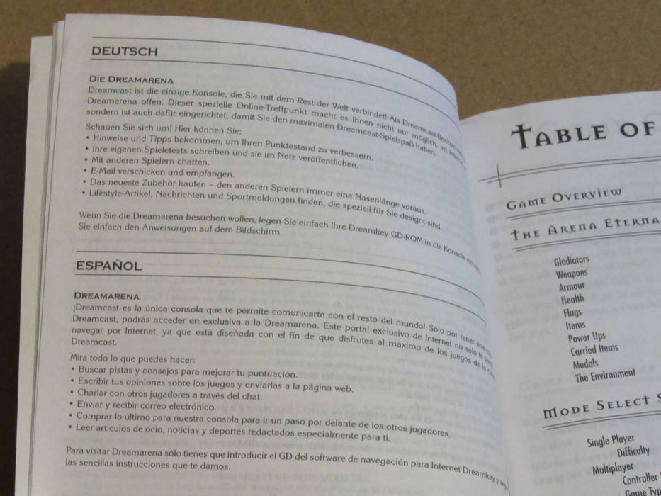 Manual do jogo Sega Dreamcast Quake III Arena