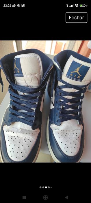 Tennis Tennis Nike Air Jordan azuis escuros, bota em excelente estado