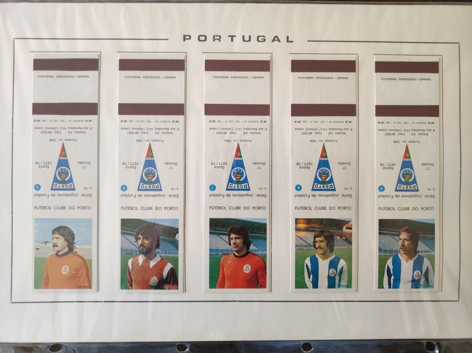 Coleção completa de carteiras de fósforos Futebol Clube do Porto 77/78