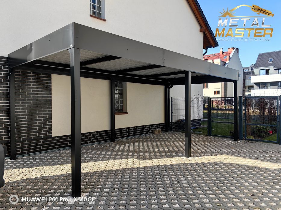 Carport Wiata 3x6 GRUBA Stalowa Producent Świdnica /LED/ Ocynk