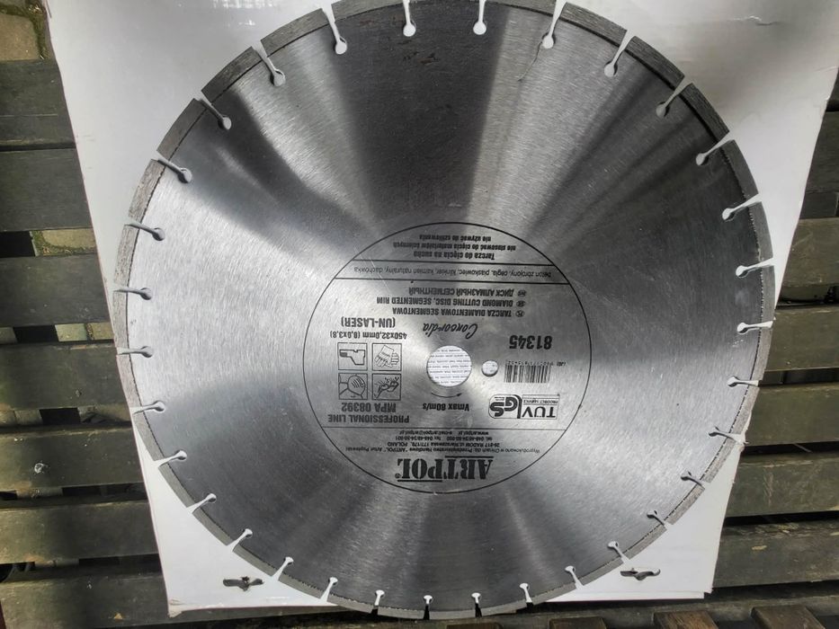 Tarcza diamentowa fi 450 mm do betonu, asfaltu