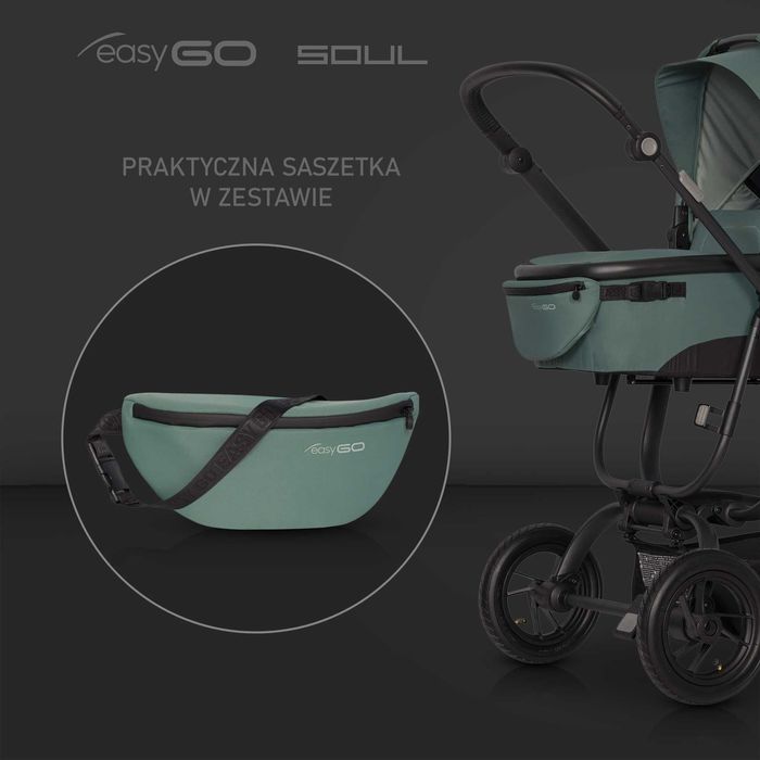 EasyGo Soul lekki wózek 2w1 na pompowanych kółkach