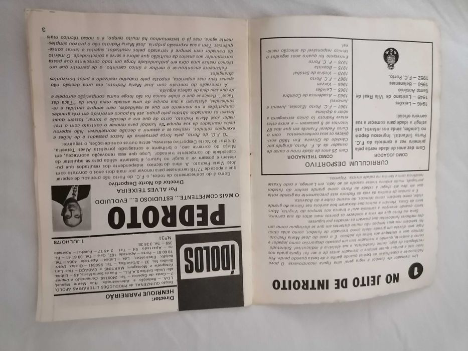 Ídolos do Desporto 1978 PEDROTO (Porto) O Treinador dos Campeões / Nº 31