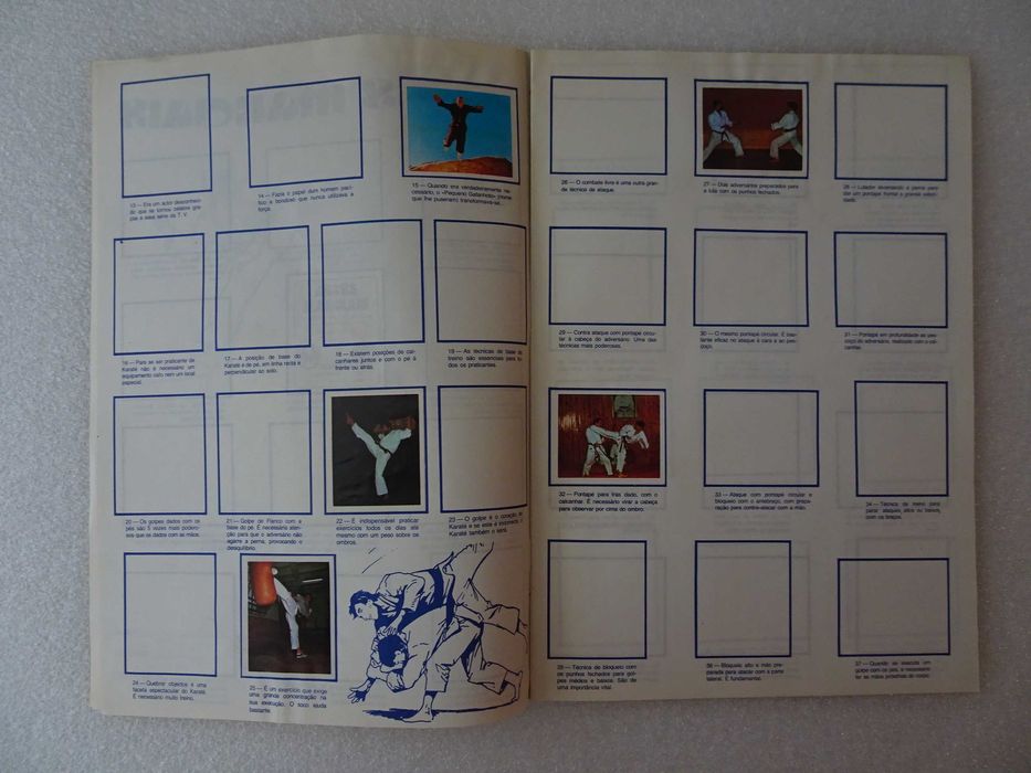 Caderneta de cromos Artes Marciais - Disvenda (tem 16 cromos)