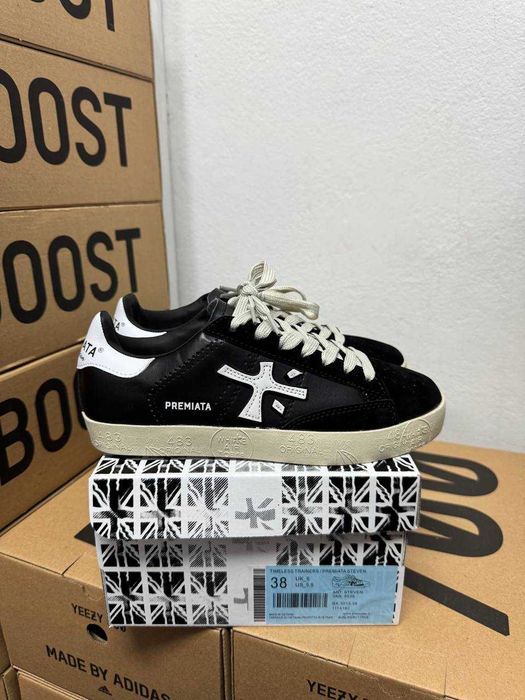 Кеды Кроссовки Premiata steven black / Премиата черные 38 39 42 43 44