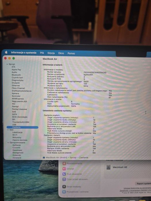 Macbook air 13,6" 2024 m4 ,16/256