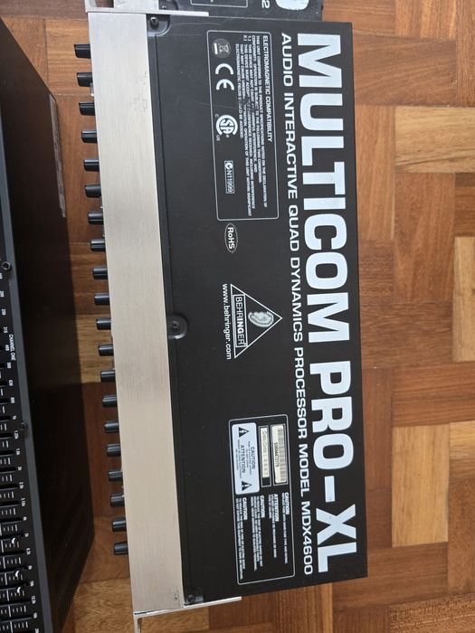Rack áudio completo Behringer + DBX (compressor + splitter + EQ)