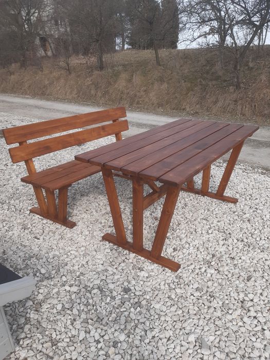 Meble ogrodowe, Stół + 2 ławki
