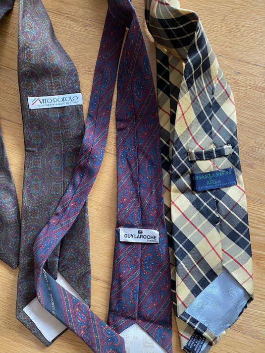 Gravatas-lote de 3marca/italianas/seda- Guy Laroche