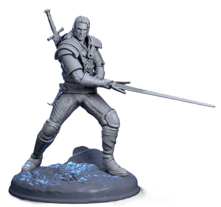 Geralt Witcher Wiedzmin rpg dnd wysokość 100 mm druk 12k
