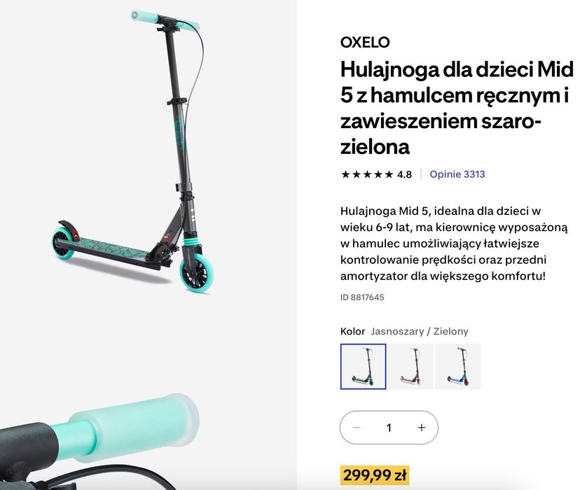 Hulajnoga Oxelo Mid 5 Decathlon dziecięca składana