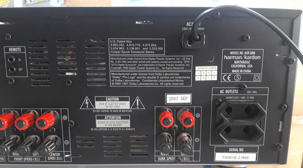 Harman/Kardon AVR 2000 Amplifier64284411994625121