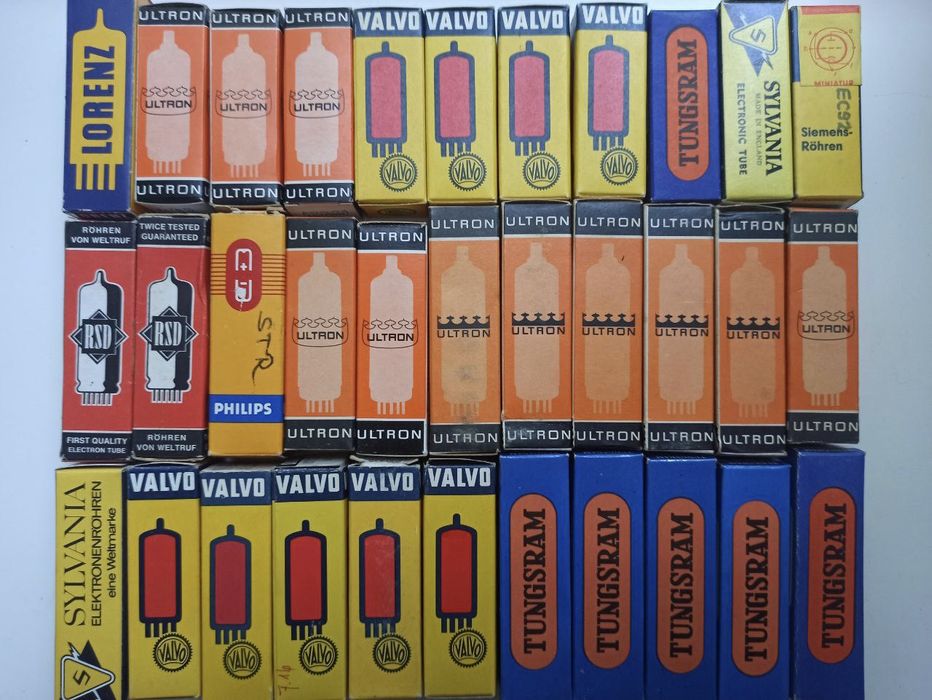 Радіо лампи Telefunken Siemens Valvo Ultron Sylvania