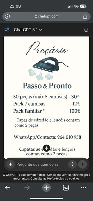 Serviço de Passar a Ferro