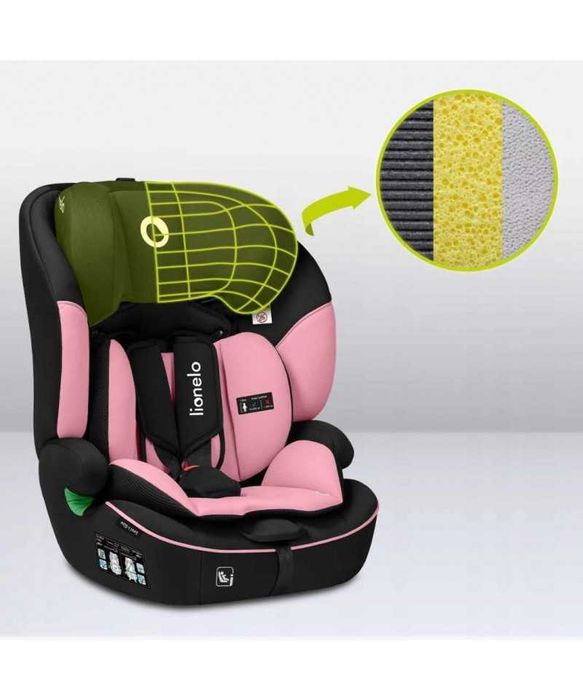 Fotelik Samochodowy 76-150cm 9-36kg Lionelo LEVI I-SIZE