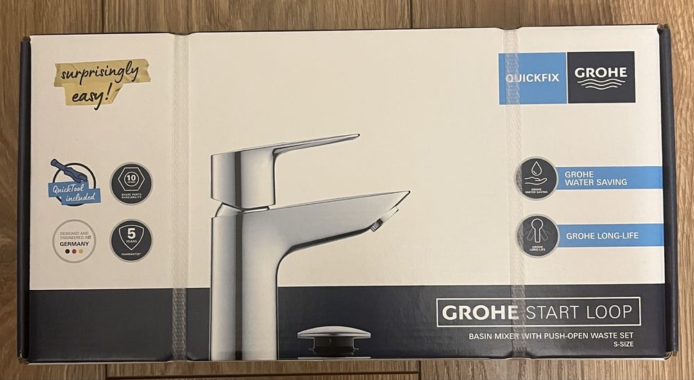 Grohe Bateria umywalkowa Start Quickfix S klik-klak chrom
