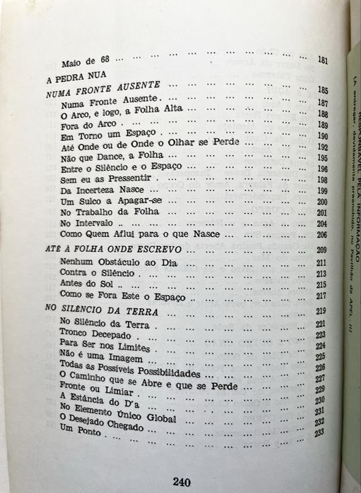 António Ramos Rosa - Respirar A Sombra Viva (1ª Edição)
