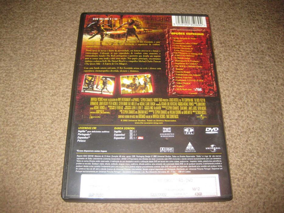 DVD "O Rei Escorpião" com Dwayne Johnson