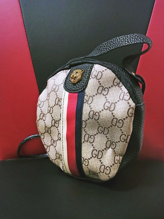 NOWOŚĆ! Beżowa torebka damska okrągła z lampasem. PREMIUM. #