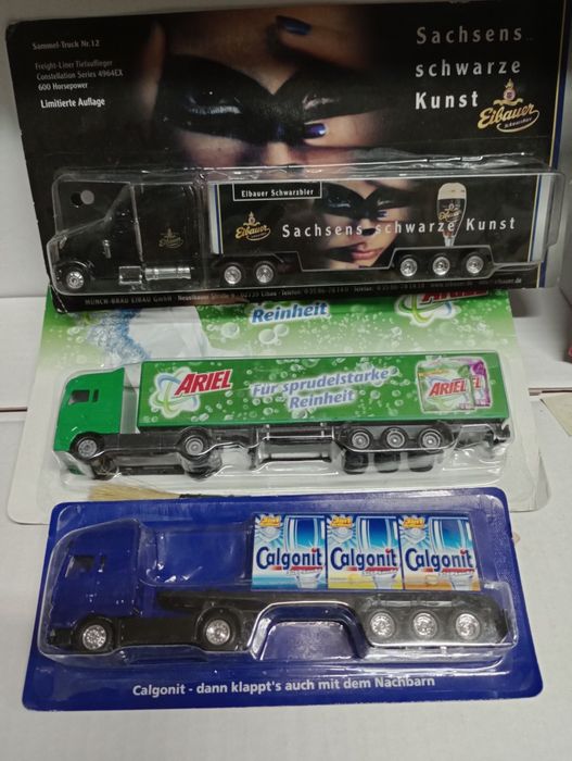 Resoraki ciężarówki TIR MAN Scania Mercedes 6szt.