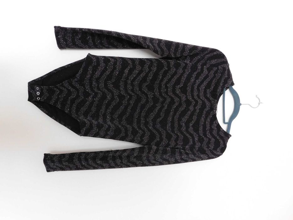 F&F czarne srebrne body 38