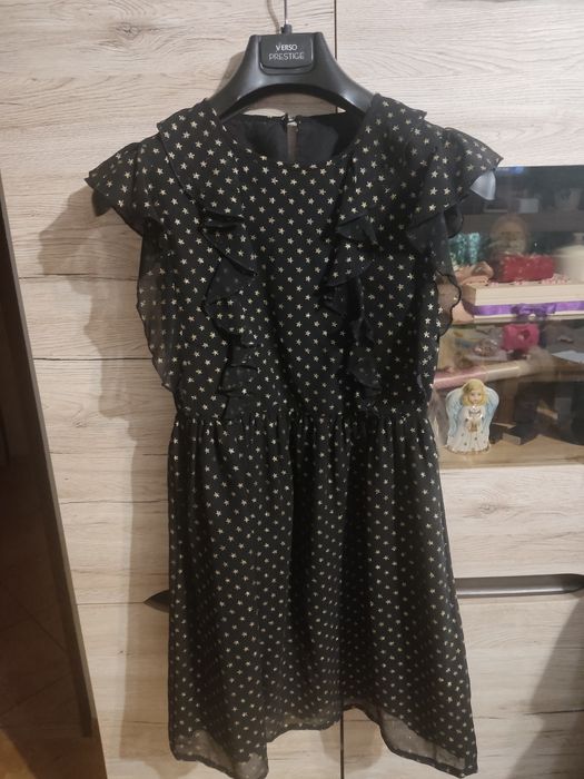 Sukienka czarna w gwiazdki