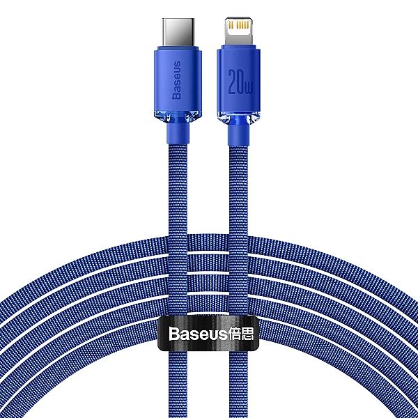 Kabel Baseus CAJY Lightning - USB-C PD 20W 480Mb/s 2m - niebieski