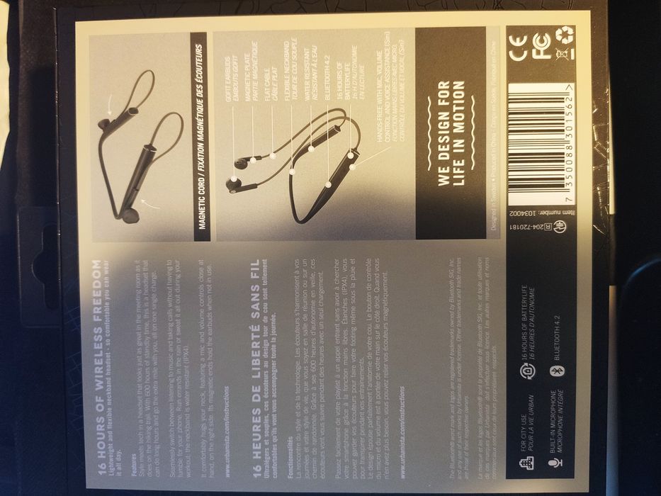 Eleganckie słuchawki Urbanista Rome bluetooth bezprzewodowe. Nowe.