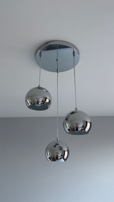 Lampa wisząca kule chrom nowoczesna sufitowa