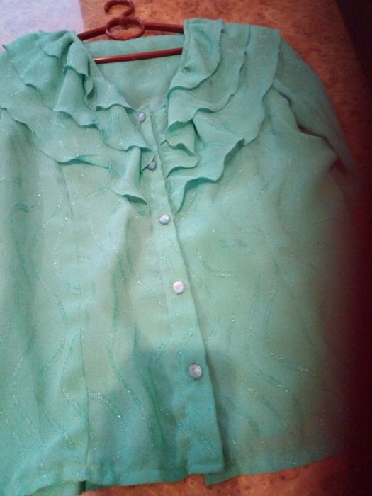Блузка бирюза 44 размер