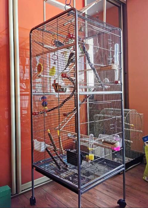 KLATKA DLA PTAKÓW PAPUG klatka woliera duża klatka na kółkach