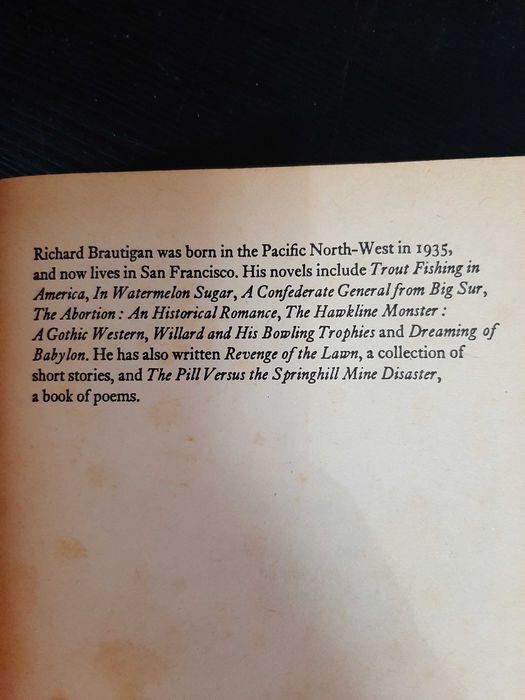 Richard Brautigan – Sombrero Fallout: A Japanese Novel